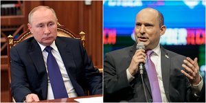 Ο Ρώσος πρόεδρος Βλαντίμιρ Πούτιν και ο πρωθυπουργός του Ισραήλ, Ναφτάλι Μπένετ