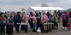 Πρόσφυγες στα σύνορα Ουκρανίας-Πολωνίας