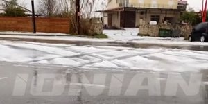 Έντονη χαλαζόπτωση στη Ζάκυνθο