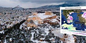 Πυκνή χιονόπτωση στην Αθήνα φέρνει η κακοκαιρία «Φίλιππος»