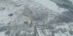 Φωτό από το βίντεο που έδωσε η Ρωσία με το χτύπημα στην Ουκρανία με υπερηχητικό πύραυλο