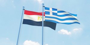 Greece and Egypt flags