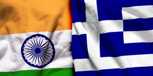 India and Greece flags