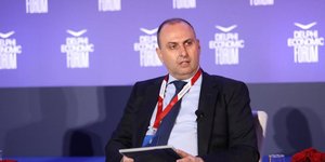 Ο υφυπουργός Υποδομών, Γιώργος Καραγιάννης, στο Φόρουμ των Δελφών