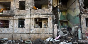 Κατεστραμμένο κτίριο στο Χάρκοβο