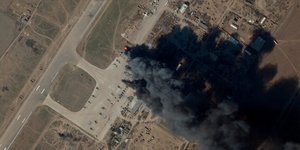 Βομβαρδισμένη περιοχή στη Χερσώνα της Ουκρανίας 