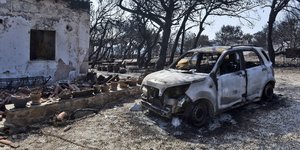 Οι καταστροφές από τη φωτιά στο Μάτι