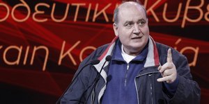 Ο Νίκος Φίλης στο συνέδριο του ΣΥΡΙΖΑ