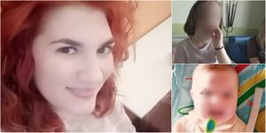 Η Ρούλα Πισπιρίγκου με τα άλλα δύο παιδιά της, τη Μαλένα και την Ίριδα