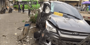 Το αυτοκίνητο του Ρινκόν μετά το τροχαίο