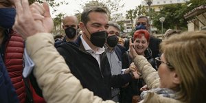 O Aλέξης Τσίπρας κατά την περιοδεία του στην Κρήτη