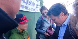 Ο αναπληρωτής υπουργός Εξωτερικών Μιλτιάδης Βαρβιτσιώτης στα σύνορα Πολωνίας-Ουκρανίας