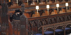 Η βασίλισσα Ελισάβετ στην κηδεία του πρίγκιπα Φίλιππου