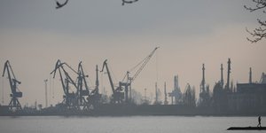 Το λιμάνι της κατεχόμενης από τη Ρωσία Μαριούπολης