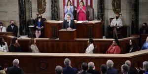 Ο Κυριάκος Μητσοτάκης στο βήμα του αμερικανικού Κογκρέσου