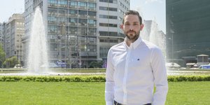 Ο Αντιδήμαρχος Αστικών και Κτιριακών Υποδομών και Σχεδίου Πόλεως του δήμου Αθηναίων Βασίλης-Φοίβος Αξιώτης