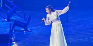 Η Αμάντα Γεωργιάδη στη σκηνή της Eurovision 2022