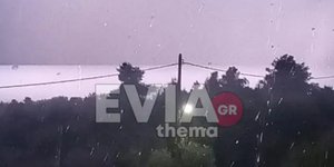 Χαλαζόπτωση στην Εύβοια