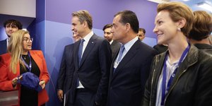 Ο Κυριάκος Μητσοτάκης στο Greek House στο Νταβός