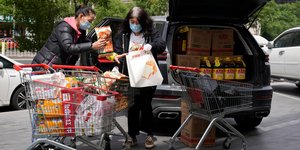 κάτοικοι Πεκίνο αποθέματα lockdown