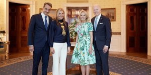 Το ζεύγος Μητσοτάκη και το ζεύγος Μπάιντεν στο Λευκό Οίκο