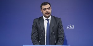 Ο γραμματέας της ΝΔ και πρόεδρος της ΟΝΝΕΔ Παύλος Μαρινάκης
