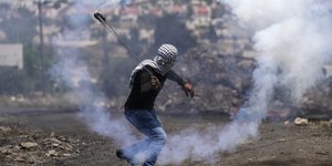 Παλαιστίνιος διαδηλωτής, στο χωριό Kafr Qaddum της Δυτικής Όχθης