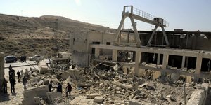 Κατεστραμμένο κτίριο από τον πόλεμο στη Συρία