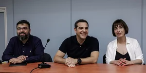 Γ. Βασιλειάδης, Αλέξης Τσίπρας, Ράνια Σβίγκου
