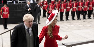 O Βρετανός πρωθυπουργός, Μπόρις Τζόνσον και η σύζυγός του, Κάρι Σίμοντς