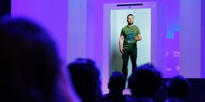 To ολόγραμμα του προέδρου της Ουκρανίας, Βoλόντιμιρ Ζελένσκι 