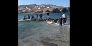 μετανάστες πρόσφυγες Μύκονος διάσωση 