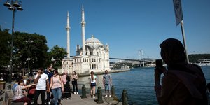 Τουρίστες στην Κωνσταντινούπολη
