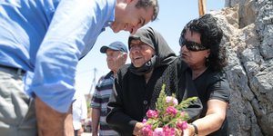 Ο Κυριάκος Μητσοτάκης στην Ψέριμο