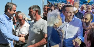 Περιοδείες έκαναν ο Κυριάκος Μητσοτάκης και ο Αλέξης Τσίπρας 