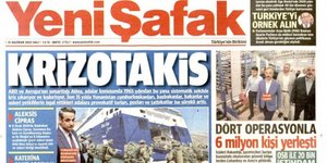 Το πρωτοσέλιδο της τουρκικής εφημερίδας