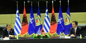 Συνάντηση του Νίκου Παναγιωτόπουλου με τον Αλβανό ομόλογό του