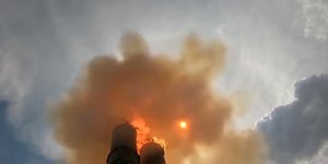 Στιγμιότυπο από τη δοκιμή του πυραυλικού συστήματος S-500