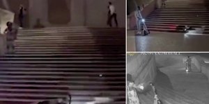 Spanish steps καταστροφή με πατίνι