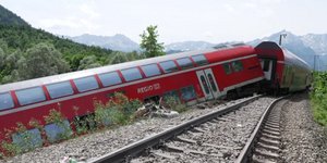Το τρένο που εκτροχιάστηκε στη Γερμανία