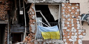 Ουκρανική σημάια στο Ιρπίν 