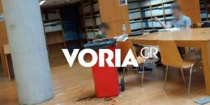 Οι μελετηροί φοιτητές δεν ενοχλούνται από το γεγονός ότι η βιβλιοθήκη... πλημμυρίζει