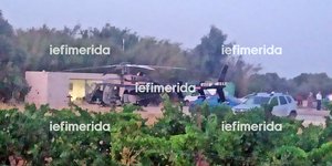 Το ελικόπτερο στα Σπάτα / Φωτογραφία: iefimerida.gr