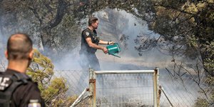 Φωτιά Πεντέλη αστυνομικοί