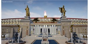 Άποψη της Heptapolis, που έχει δημιουργηθεί σε 3D