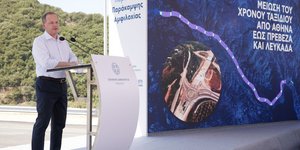 Ο Υπουργός Υποδομών και Μεταφορών Κώστας Καραμανλής στην Αμφιλοχία