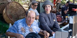 Ο Μανούσος Μανουσάκης με τη Χριστίνα Αλεξανιάν 