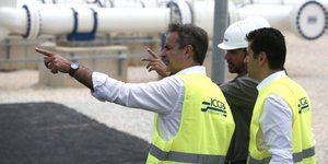 Μητσοτάκης και Πέτκοφ στα εγκαίνια του ελληνοβουλγαρικού αγωγού μεταφοράς φυσικού αερίου
