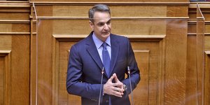 Ο Κυριάκος Μητσοτάκης στη Βουλή