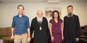 Η Δόμνα Μιχαηλίδου με τον Αρχιεπίσκοπο Ιερώνυμο